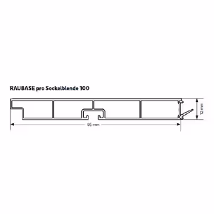 Listwa cokołowa RAUBASE - czarny / wys. 10 cm / dł. 4 mb 
