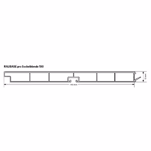 Listwa cokołowa RAUBASE - aluminium szczotkowane / wys. 15 cm / dł. 4 mb 