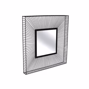Lustro w ramie z drucików TOYJ19-214 90x90 cm - czarny