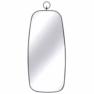 Lustro retro z zawieszką TOYJ19-092 33x82 cm - czarny