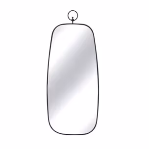 Lustro retro z zawieszką TOYJ19-093 28x66,5 cm - czarny