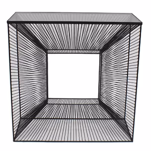 Konsola metalowa 3D TOYJ19-213 80x35x81 cm - czarny
