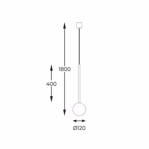 Lampa wisząca ALI 5639 - biały/czarny