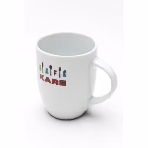 Kubek ceramiczny CAFE KARE - biały