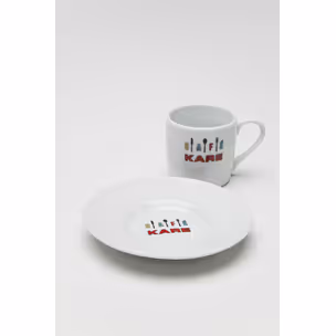 Filiżanka do espresso ze spodkiem CAFE KARE - biały