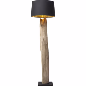 Lampa podłogowa NATURE STRAIGHT - czarny/naturalny