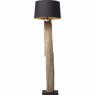 Lampa podłogowa NATURE STRAIGHT - czarny/naturalny