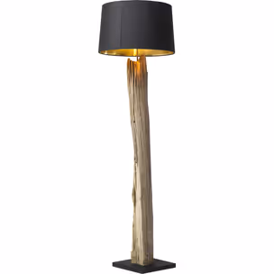 Lampa podłogowa NATURE STRAIGHT - czarny/naturalny