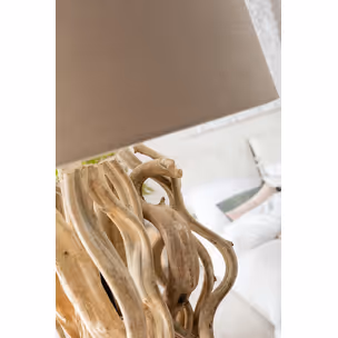 Lampa podłogowa SCULTRA - beżowy/naturalny