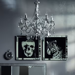 Obraz szklany MIRROR SKULL 100x100