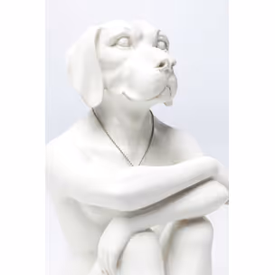 Figurka dekoracyjna GANGSTER DOG - kremowy