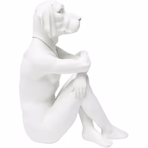 Figurka dekoracyjna GANGSTER DOG - kremowy