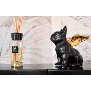 Figurka dekoracyjna SITTING ANGEL DOG - złoty/czarny