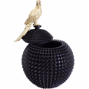 Pojemnik dekoracyjny PARROT - złoty/czarny