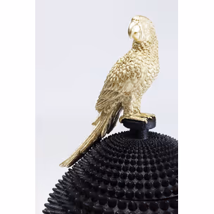 Pojemnik dekoracyjny PARROT - złoty/czarny