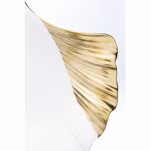 Półmisek porcelanowy GINKGO ELEGANCE SIDE - biały/złoty