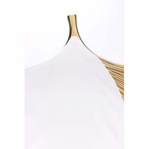Półmisek porcelanowy GINKGO ELEGANCE SIDE - biały/złoty