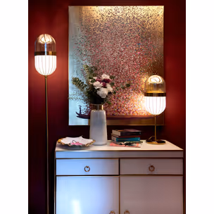 Półmisek porcelanowy GINKGO ELEGANCE RIM - biały/złoty