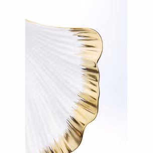 Półmisek porcelanowy GINKGO ELEGANCE RIM - biały/złoty