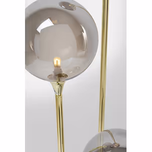 Lampa podłogowa AL CAPONE TRE - dymiony/złoty