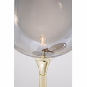 Lampa podłogowa AL CAPONE TRE - dymiony/złoty