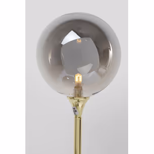Lampa podłogowa AL CAPONE TRE - dymiony/złoty