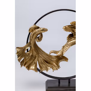 Figurka dekoracyjna DANCING BETTA FISHES - złoty/czarny