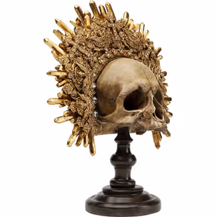 Dekoracja stojąca KING SKULL - złoty/brązowy