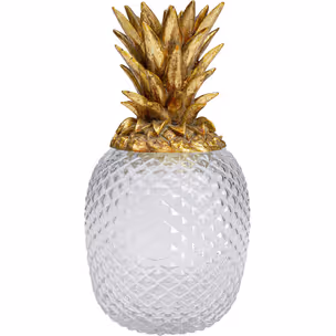 Słoik dekoracyjny PINEAPPLE VISIBLE - transparentny/złoty