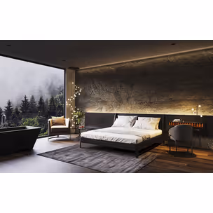 Dywan z wiskozy COSY ROCK 300x200 - antracyt