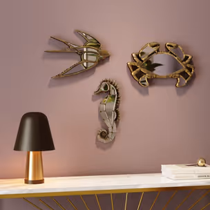 Dekoracja ścienna SWALLOW MIRROR 37x25 - lustrzany/złoty