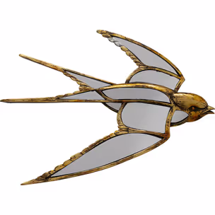 Dekoracja ścienna SWALLOW MIRROR 37x25 - lustrzany/złoty