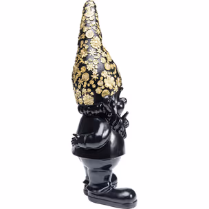 Figurka dekoracyjna GNOME STANDING 46 - czarny/złoty