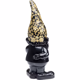 Figurka dekoracyjna GNOME STANDING 46 - czarny/złoty