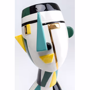 Wazon z ceramiki HAPPY FACE 43 - multikolor