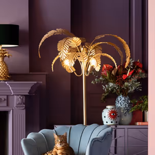 Lampa podłogowa PALMERA - złoty