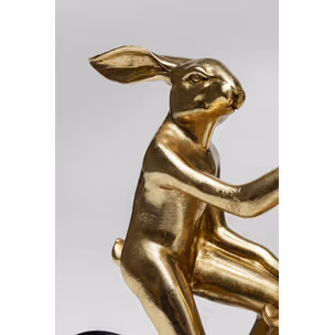 Figurka dekoracyjna TANDEM RABBITS - złoty/czarny