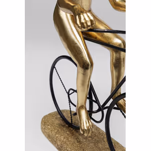 Figurka dekoracyjna CYCLIST RABBIT - złoty