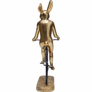 Figurka dekoracyjna CYCLIST RABBIT - złoty