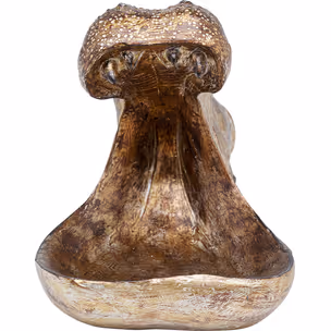 Figurka dekoracyjna HUNGRY HIPPO 17 cm - antyczny złoty