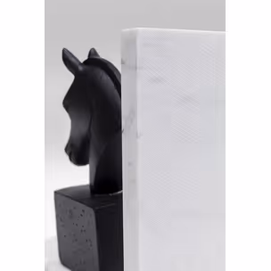 Podpórki na książki HORSE - czarny/biały
