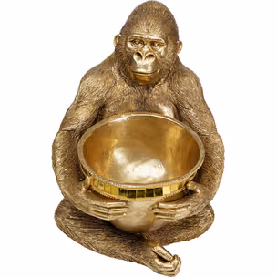 Figurka dekoracyjna z miską HOLDING BOWL - złoty