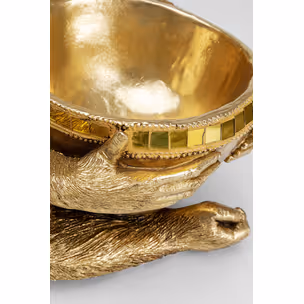 Figurka dekoracyjna z miską HOLDING BOWL - złoty