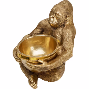 Figurka dekoracyjna z miską HOLDING BOWL - złoty