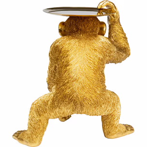 Figurka dekoracyjna BUTLER PLAYING CHIMP - złoty