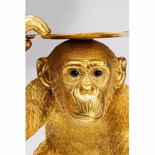 Figurka dekoracyjna BUTLER PLAYING CHIMP - złoty