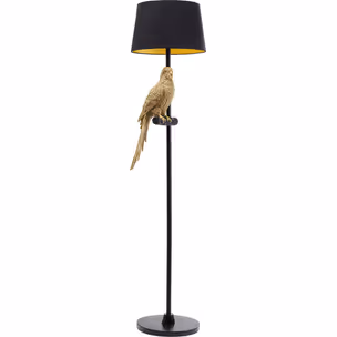 Lampa podłogowa ANIMAL PARROT - złoty/czarny