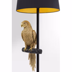 Lampa podłogowa ANIMAL PARROT - złoty/czarny