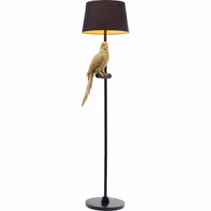 Lampa podłogowa ANIMAL PARROT - złoty/czarny