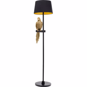 Lampa podłogowa ANIMAL PARROT - złoty/czarny